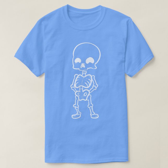 T-shirt Cute Skeleton Punk ou Hippie  (Design devant)