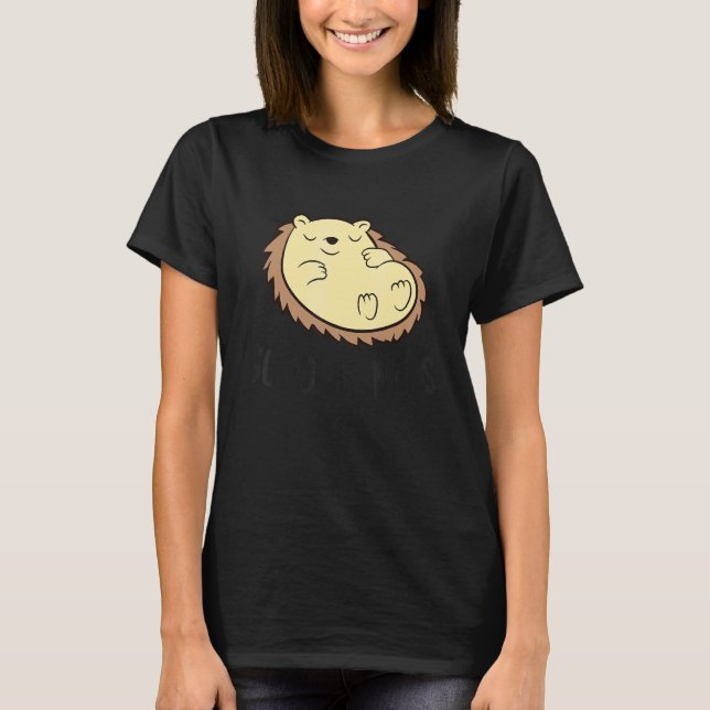 T-shirt Cute Sleeping Hedgehog Good At Naps  Hedgehog (Devant)