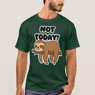 T-shirt Cute Sleeping Sloth on Branch – Lazy Day Cartoon D