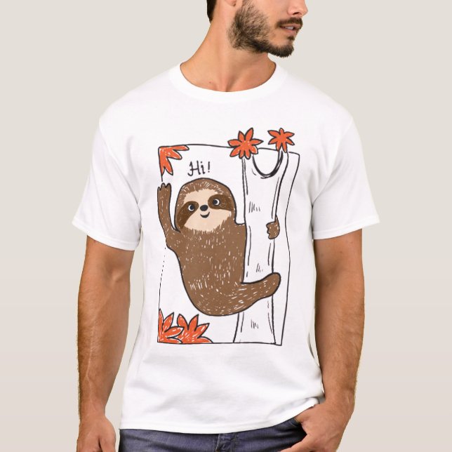 T-shirt Cute sloth (Devant)