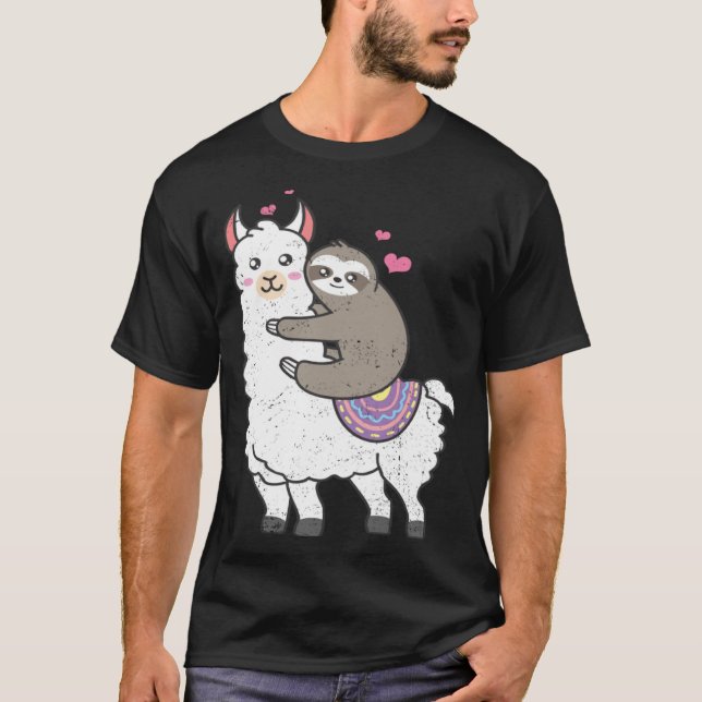 T-shirt Cute Sloth Alpaca  Lazy Sloths Owner Animal Graphi (Devant)