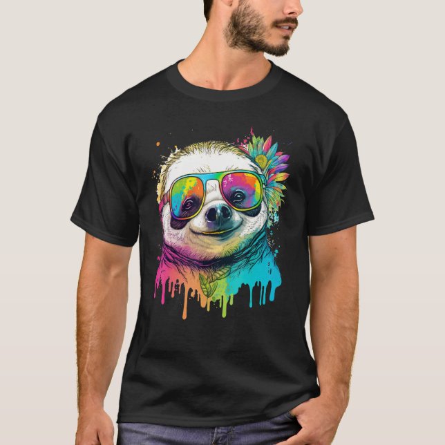 T-shirt Cute Sloth  Animal on Sloth 3 (Devant)