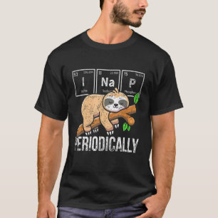 T-shirt Cute Sloth Animal Périodique Table Science Chimist