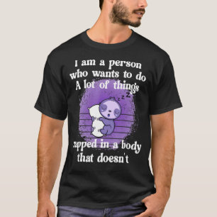 T-shirt Cute Sloth Fibro Lupus Chronique Fatigue Spoonie S