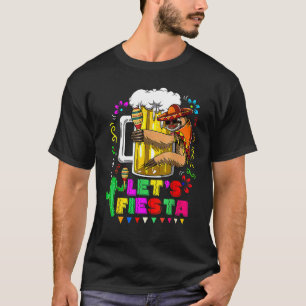 T-shirt Cute Sloth Holding Bière Cinco De Mayo Mexique Par