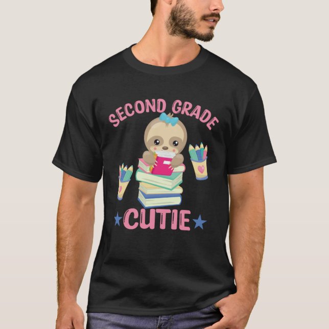 T-shirt Cute Sloth Second Grade Cutie 2nd Grader Back to S (Devant)