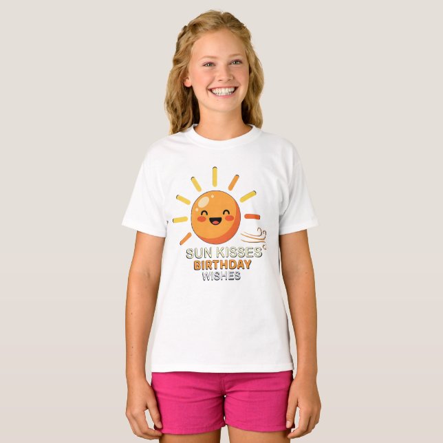 T-shirt Cute Smiling Sun Birthday Wishes Toddler (Devant entier)