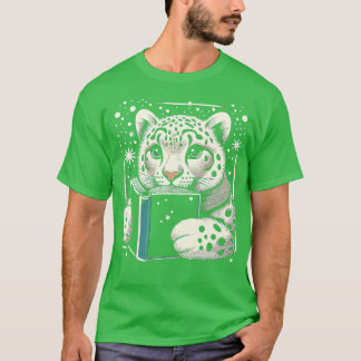 T-shirt Cute Snow Leopard Cub Big Cat Animal Art