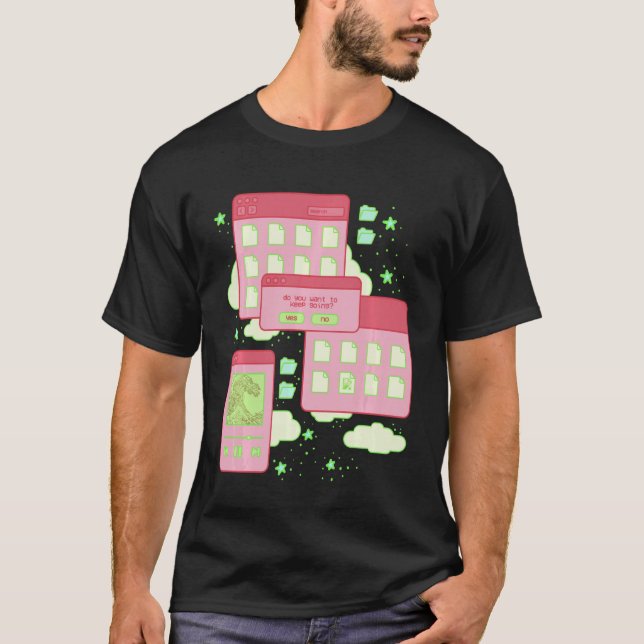 T-shirt Cute Soft Grunge Vaporwave Pastel Aesthétique Parc (Devant)