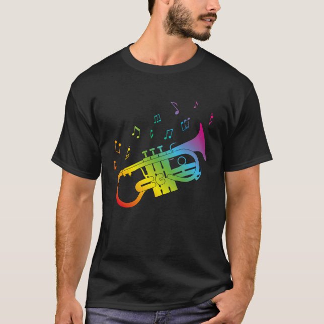T-shirt Cute Soprano Cornet player gay musicians LGBTQ+ ga (Devant)