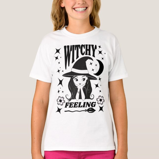 T-shirt Cute sorcière Witchy Feing drôle Halloween (Devant)