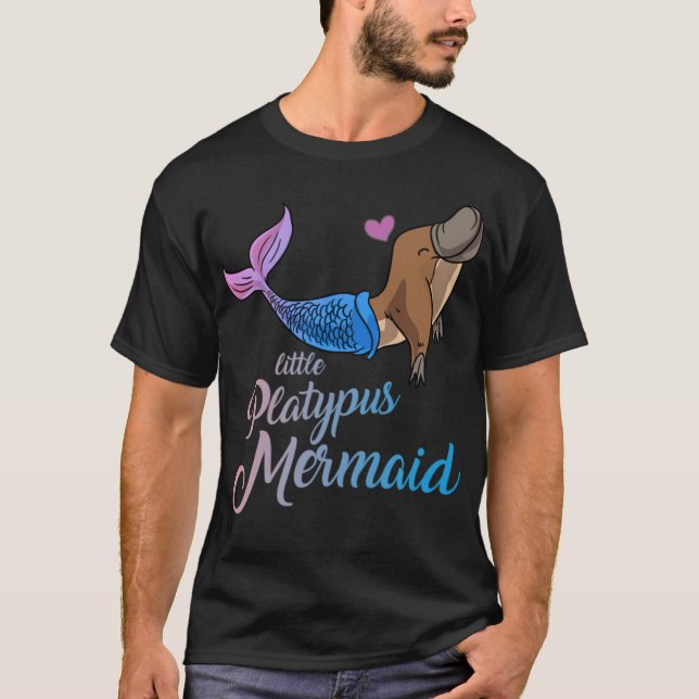 T-shirt Cute Sous La Mer Petite Platypus Mermaid canine (Devant)