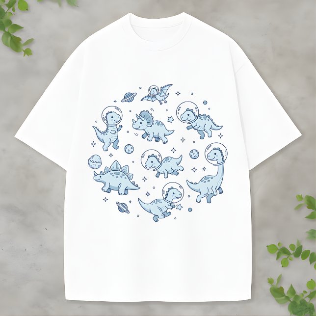 T-shirt Cute Space Dinosaur Blue Dino Fun Animal Lovers (Créateur téléchargé)
