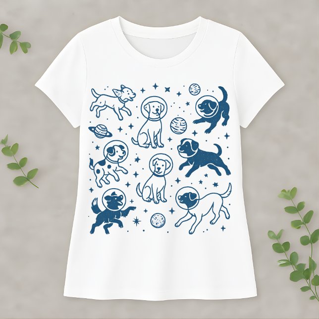 T-shirt Cute Space Dog Funny Astronaut Galaxy Lover Gift (Créateur téléchargé)