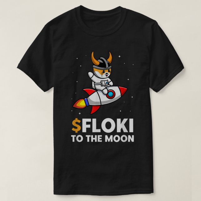 T-shirt Cute Space Dog Rocket Meme Design (Design devant)