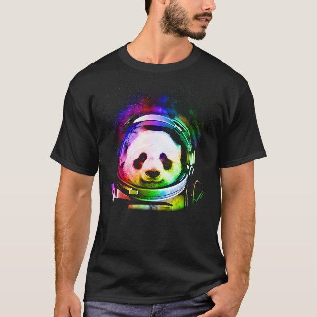 T-shirt Cute space panda (Devant)