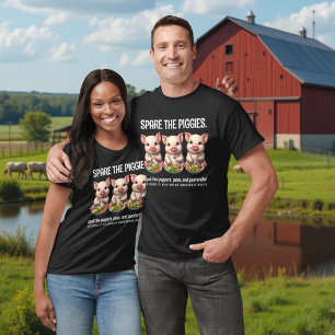 T-shirt Cute Spare Piggies Manger Salades