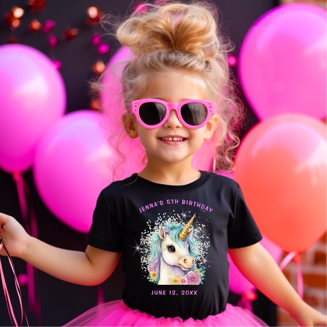 T-shirt Cute Sparkle Magique Unicorn Anniversaire (Créateur téléchargé)