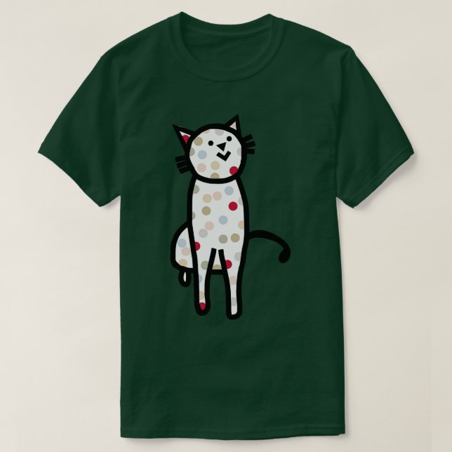 T-shirt Cute Spotty Kitty Chat (Design devant)