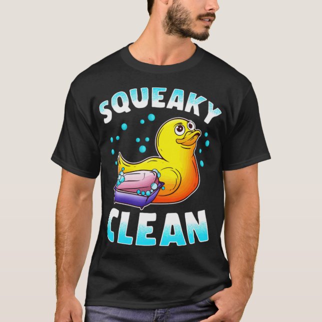 T-shirt Cute Squeaky Clean Rubber Duck Bain Temps Canard 0 (Devant)