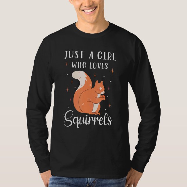 T-shirt Cute Squirrel Chipmunk Juste Une Fille Qui Aime Sq (Devant)