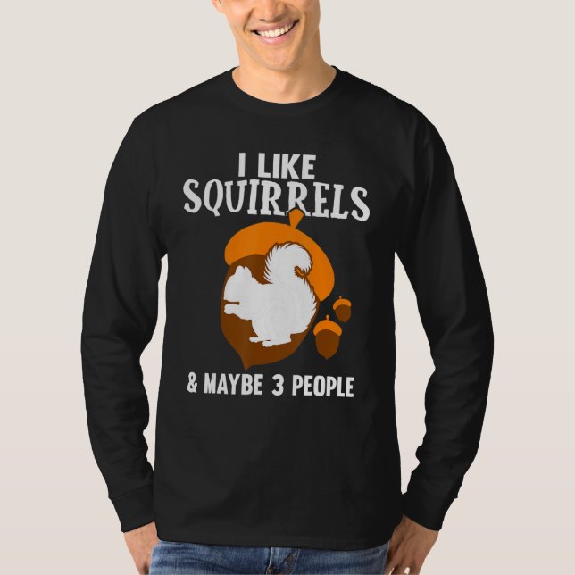 T-shirt Cute Squirrel Kids Boys Girls Funny Animal Squirre (Devant)