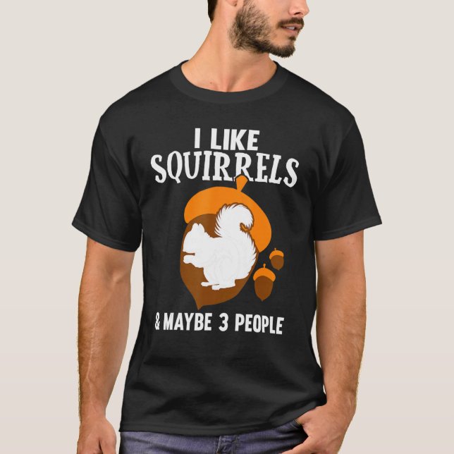 T-shirt Cute Squirrel Kids Boys Girls Funny Animal Squirre (Devant)