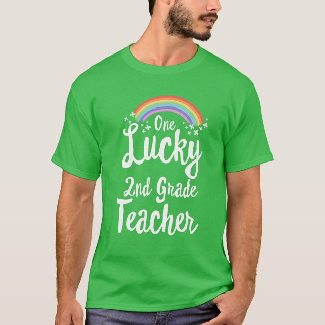 T-shirt Cute St Patrick Day For One Lucky 2Nd Grade (Devant)