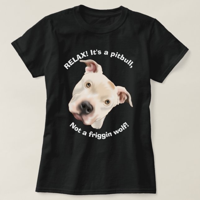T-shirt Cute Staffordshire Terrier Pitbull Puppy (Design devant)