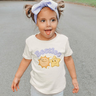 T-Shirt Cute Star and Sun Besties Birtday Galentine's Day 