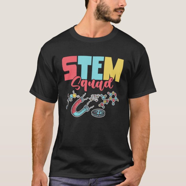 T-shirt Cute STEM Squad Mathématique Strand Science Math T (Devant)