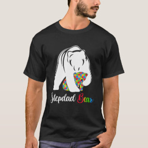 T-shirt Cute Stepdad Bear Sensibilisation sur l'autisme Fa