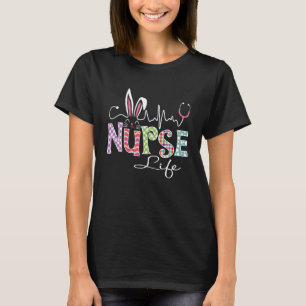 T-shirt Cute Stethoscope Nurse Life Easter Day Cute Bunny