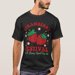 T-shirt Cute Strawberry Festival Fruit Amateurs Retro Vint