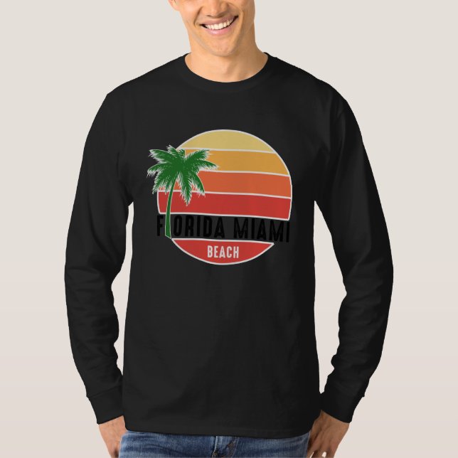 T-shirt Cute Summer Beach Vacation Tees  Florida Miami Bea (Devant)