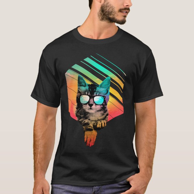 T-shirt Cute summer kitten (Devant)