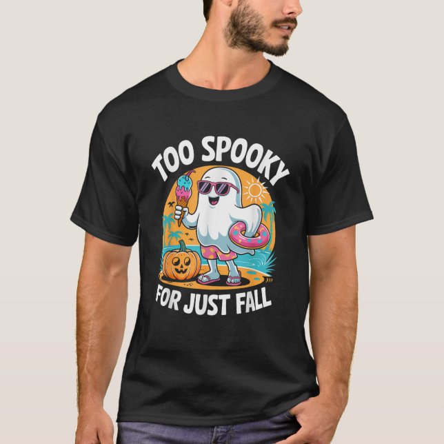 T-shirt Cute Summerween Fantôme Drôle de Plage Halloween  (Devant)