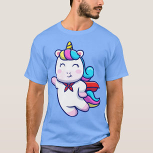 T-shirt Cute Super Hero Unicorn Flying