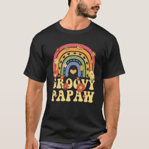 T-shirt Cute Super Papaw Retro Super Rainbow