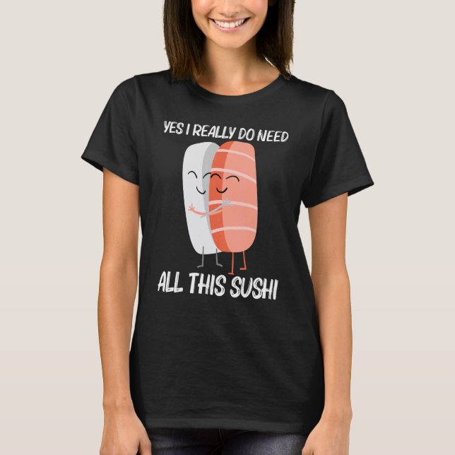 T-shirt Cute Sushi For Men Women Japanese Cuisine Food (Devant)