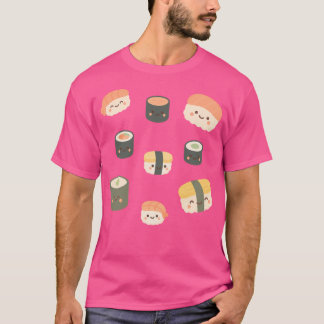 T-shirt Cute Sushi Motif Kawaii Illustration de la cuisine