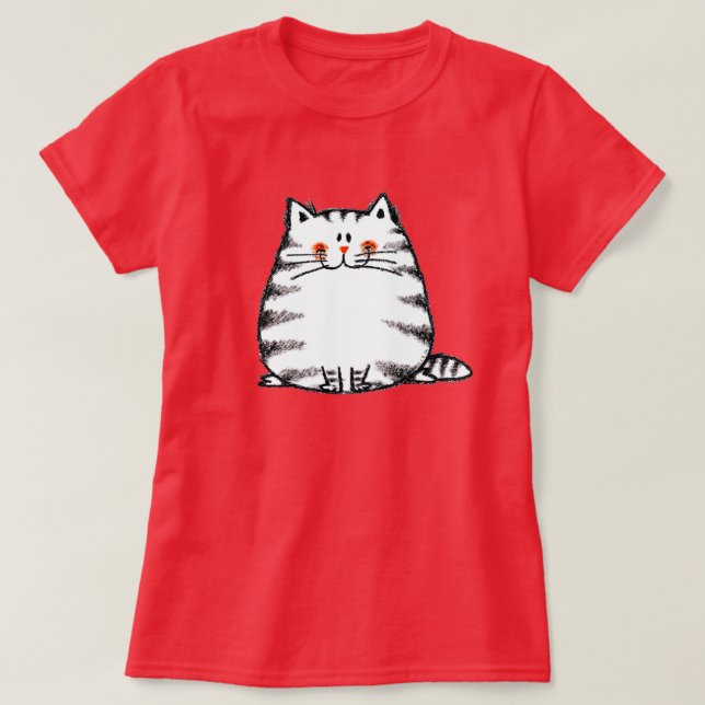 T-shirt Cute Tabby Cat - Kawaii kitty pour amoureux de les (Design devant)
