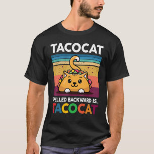 T-shirt Cute Taco Enfants Filles Taco Chat épelé vers l'ar