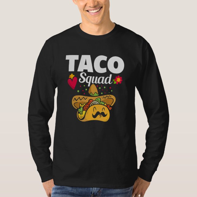 T-shirt Cute Taco Squad cuisine mexicaine Costume alimenta (Devant)