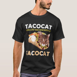 T-shirt Cute Tacocat Taco Chat Écrit À L'Arrière Est