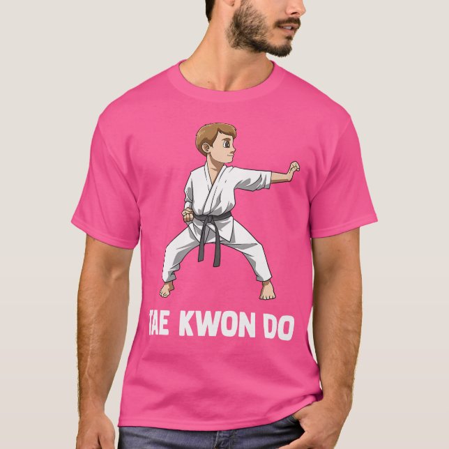 T-shirt Cute Taekwondo Boy Kid Taekwondo Fighter (Devant)