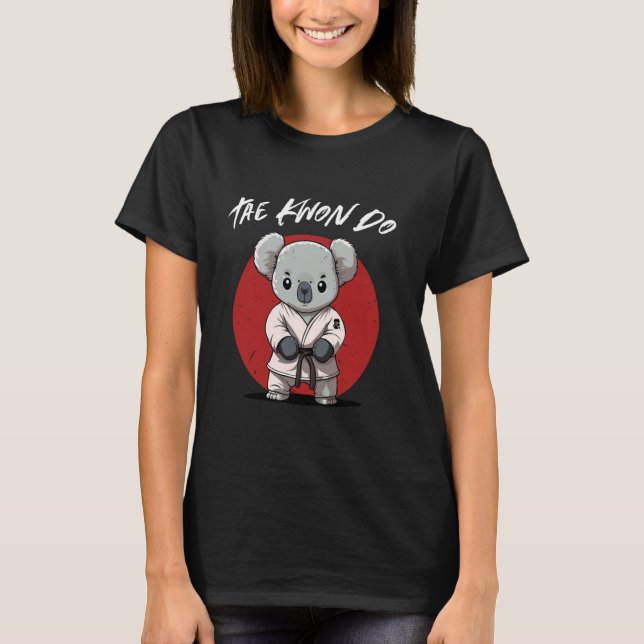 T-shirt Cute Taekwondo Koala - Funny TKD Coréen Martial Ar (Devant)