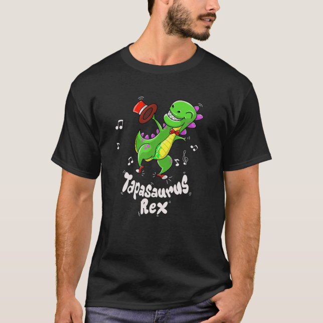 T-shirt Cute Tapasaurus Rex Funny Tap Dance Dinosaure Love (Devant)