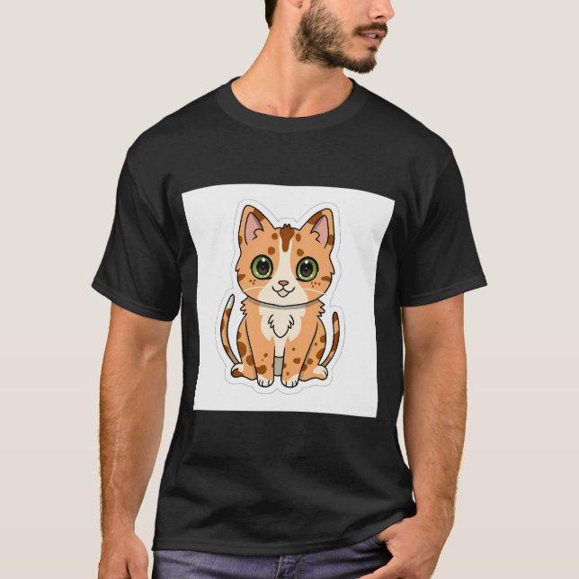 T-shirt Cute Tater Tot Chat (Devant)