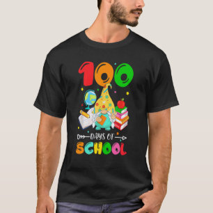 T-shirt Cute Teacher Gnome 100 Jours D'école Enfants Fille